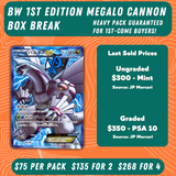 Live Break Japanese Pokemon BW Megalo Cannon 1st Edition Booster Pack